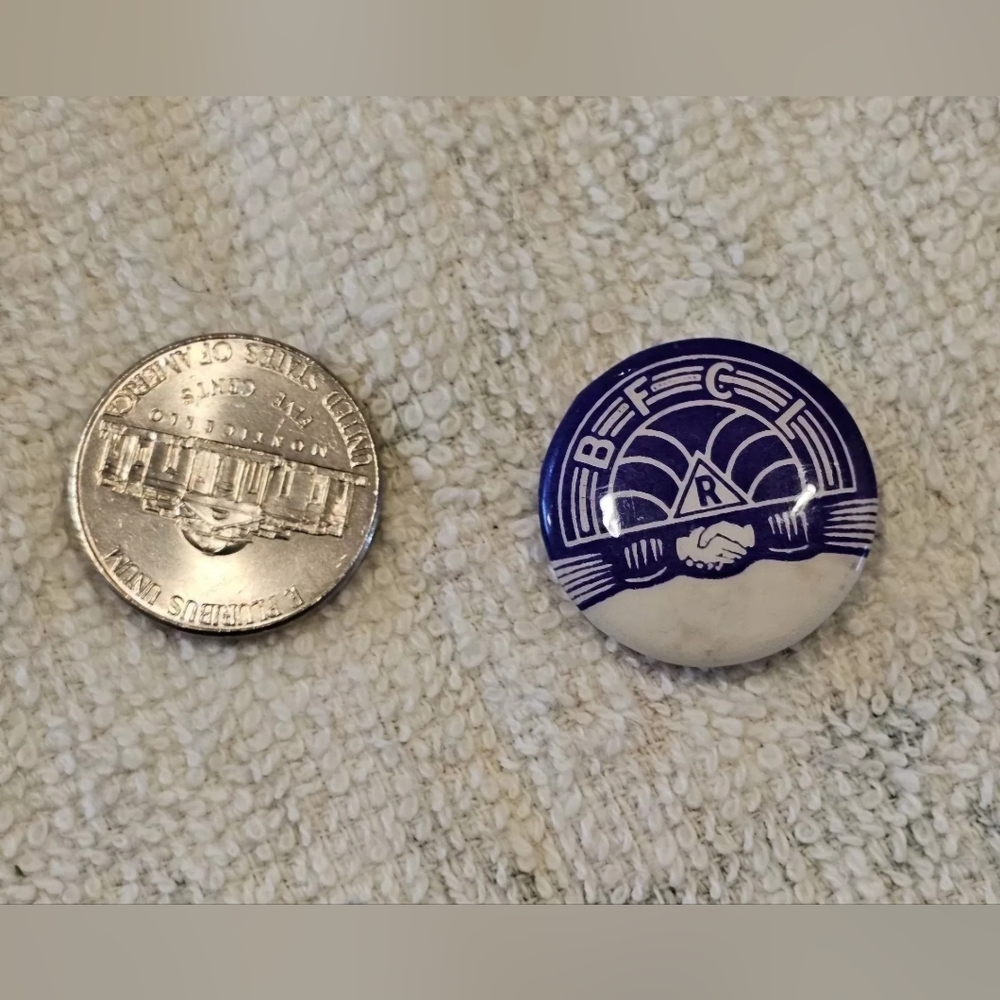 Vintage BFCL Rainbow Girls Button Pin 1940s